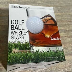 NIB Brookstone Golf Ball Whiskey Glass